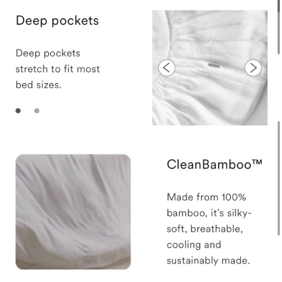 Ettitude Bamboo Lyocell Sheet Set - White (KING) - Picture 5 of 7